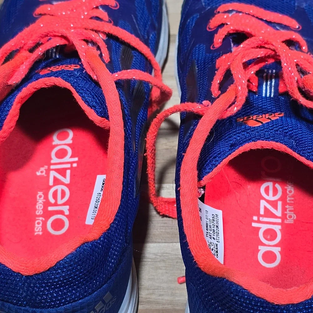 Adidas Adizero Hagio 2 Blue Orange Lightweight Running‎ Shoes 7.5 G95122